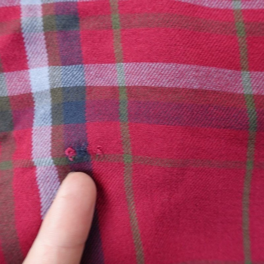 Ralph Lauren Shirt Womens S Red Plaid Flannel Button Down Long Sleeve Outdoor - Picture 10 of 13